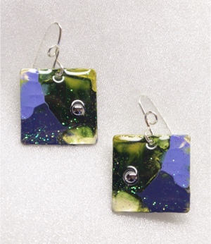 "Nature" Series - Hand Painted Earrings by Felicia D. Roth