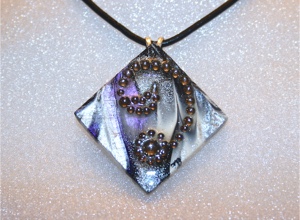 "Night Chic" Series - Hand Painted Contemprary Necklace 