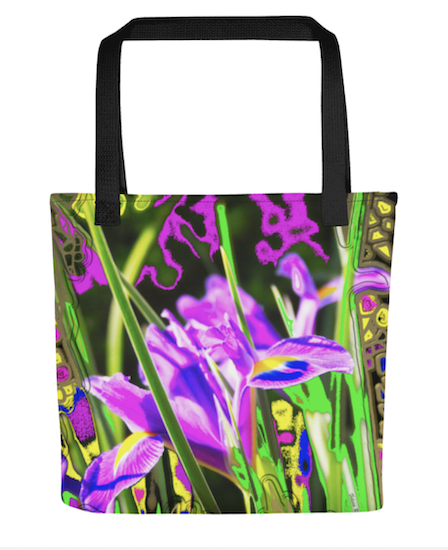 Garden Gems - Iris Bliss Art Style Tote Bag by Felicia Roth rdcd