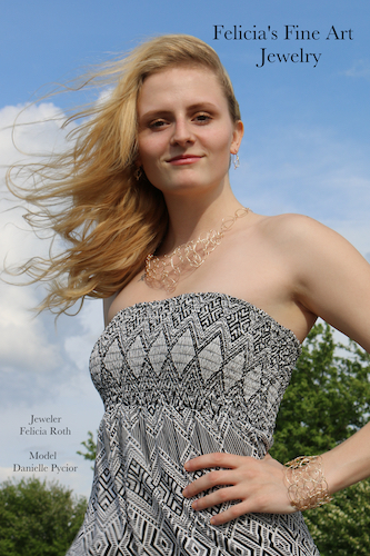 Wild Woven Jewelry by Felicia D. Roth Model Danielle Pycior