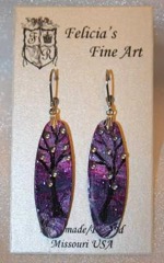 "Magical Night" Series - Tree Earrings