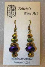 "Jewel Tone" Series Faceted Bead Earrings