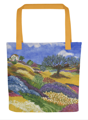 "Provence" - Bliss Art Style Tote Bag - By Felicia Roth