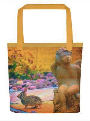 "Angel Bunny" - Bliss Art Style Tote Bag - by Felicia Roth